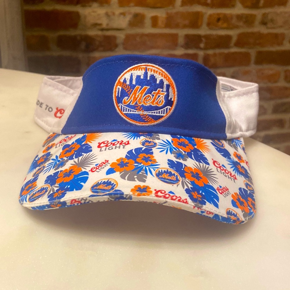 NY Mets Coors Light Floral Visor (Brand New)- July 24, 2022- Adjustable Strap